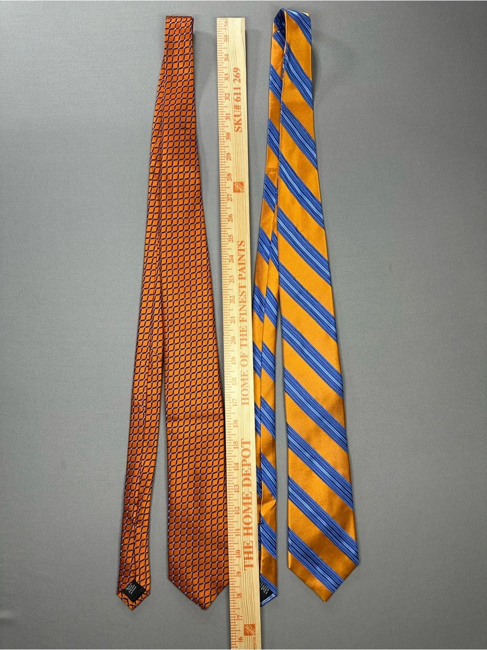 Set of 2 Nordstrom Men's Shop Silk Ties - Orange and Blue Print